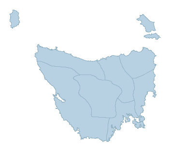 Weather Australia, Weather Forecast, Weather Forecast Australia - Tasmania map